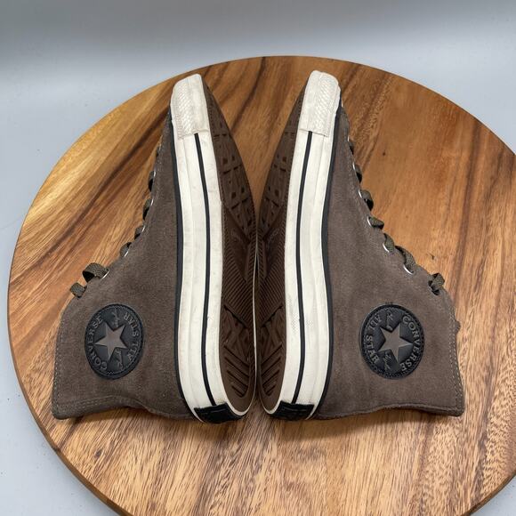 Converse Chuck Taylor CTAS Shoes Womens Size 8 Brown Suede Hi Tops Skate Casual - Picture 6 of 8